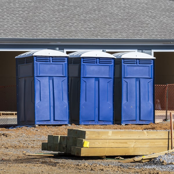 what is the expected delivery and pickup timeframe for the portable toilets in Raccoon Pennsylvania